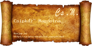 Csipkó Magdolna névjegykártya