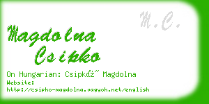 magdolna csipko business card
